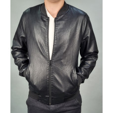 Куртка мужская из экокожи 48-60 арт.826, Цвет Черный, Международный размер 5XL, Размер мужской одежды (RU) 58