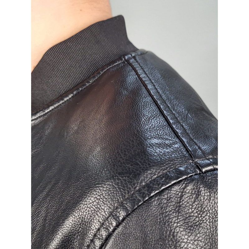 Куртка мужская из экокожи 48-60 арт.826, Цвет Черный, Международный размер XXL, Размер мужской одежды (RU) 52