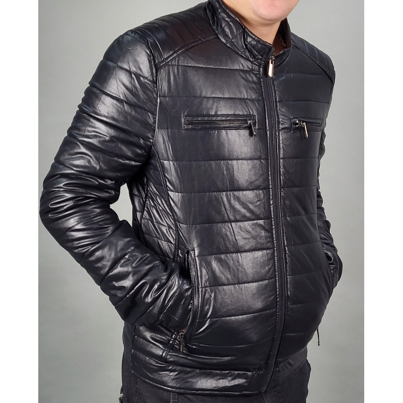 Куртка мужская Kasiqi из экокожи , Темно-синий, 4XL