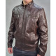 Куртка мужская экокожа, Коричневый, XXXL