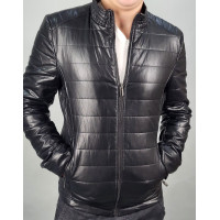 Куртка мужская из экокожи 48-60 арт.832, Цвет Черный, Международный размер 4XL, Размер мужской одежды (RU) 56