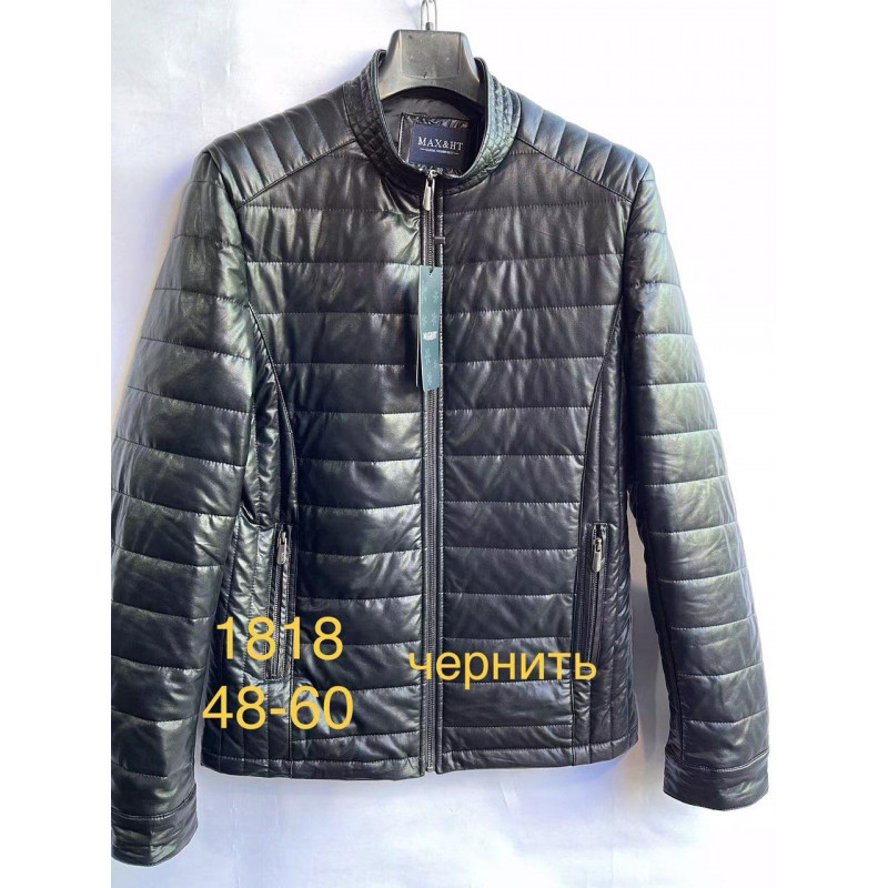 Куртка мужская из экокожи 48-60 арт.832, Цвет Черный, Международный размер XXXL, Размер мужской одежды (RU) 54