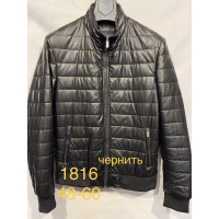 Куртка мужская из экокожи 48-60 арт.833, Цвет Черный, Международный размер 6XL, Размер мужской одежды (RU) 60