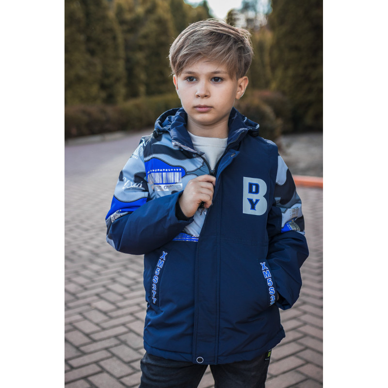 Куртка-жилетка демисизонная для мальчика 7-11 лет WKAS , Черный,  122