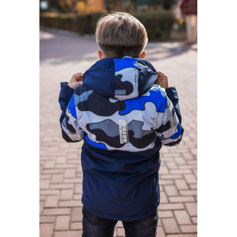 Куртка-жилетка демисизонная для мальчика 7-11 лет WKAS , Темно-синий,  122