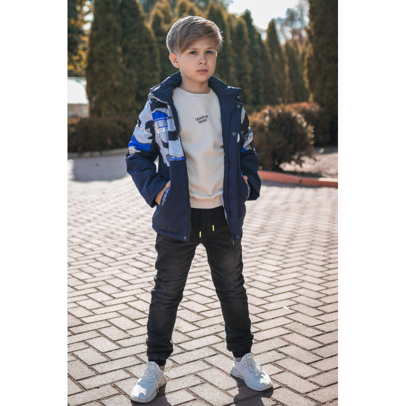 Куртка-жилетка демисизонная для мальчика 7-11 лет WKAS , Темно-синий,  122
