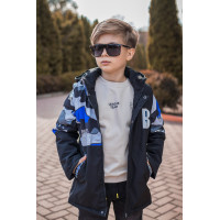 Куртка-жилетка демисизонная для мальчика 7-11 лет WKAS , Черный,  122