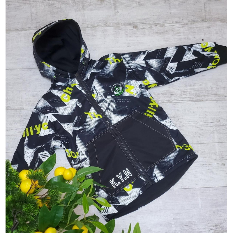 Куртка TH&TY двухсторонняя для мальчика 10-13 лет  , Салатовый, 146