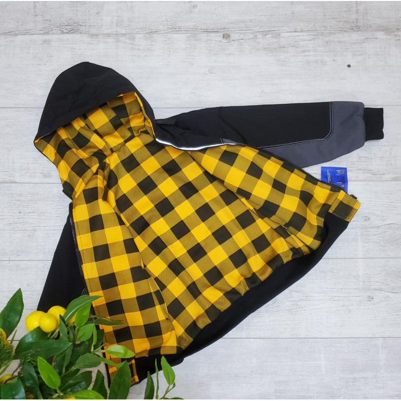 Куртка двухсторонняя для подростка 10-13 лет THTY , Черный,  140