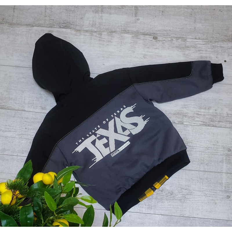 Куртка двухсторонняя для подростка 10-13 лет THTY , Черный,  140