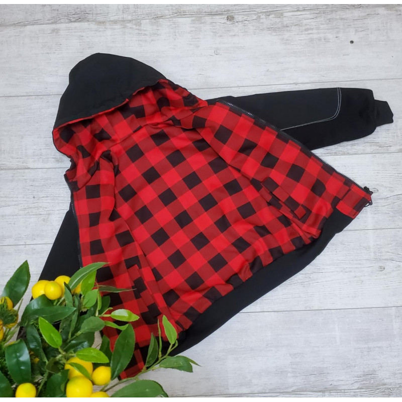 Куртка двухсторонняя для подростка 10-13 лет THTY , Черный,  140