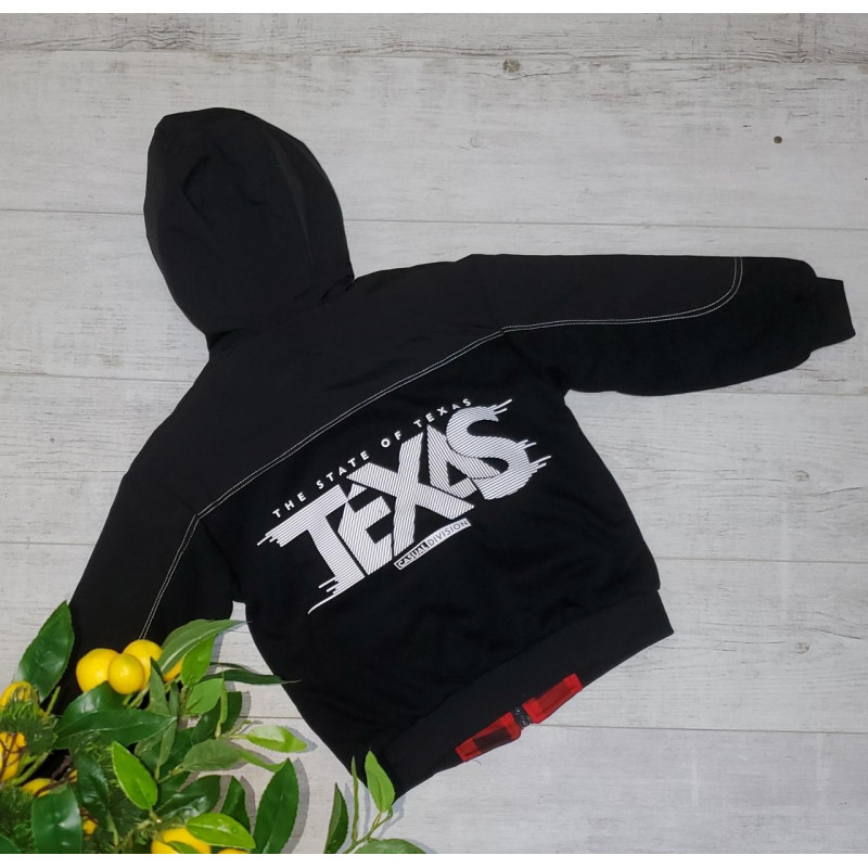 Куртка двухсторонняя для подростка 10-13 лет THTY , Черный,  140