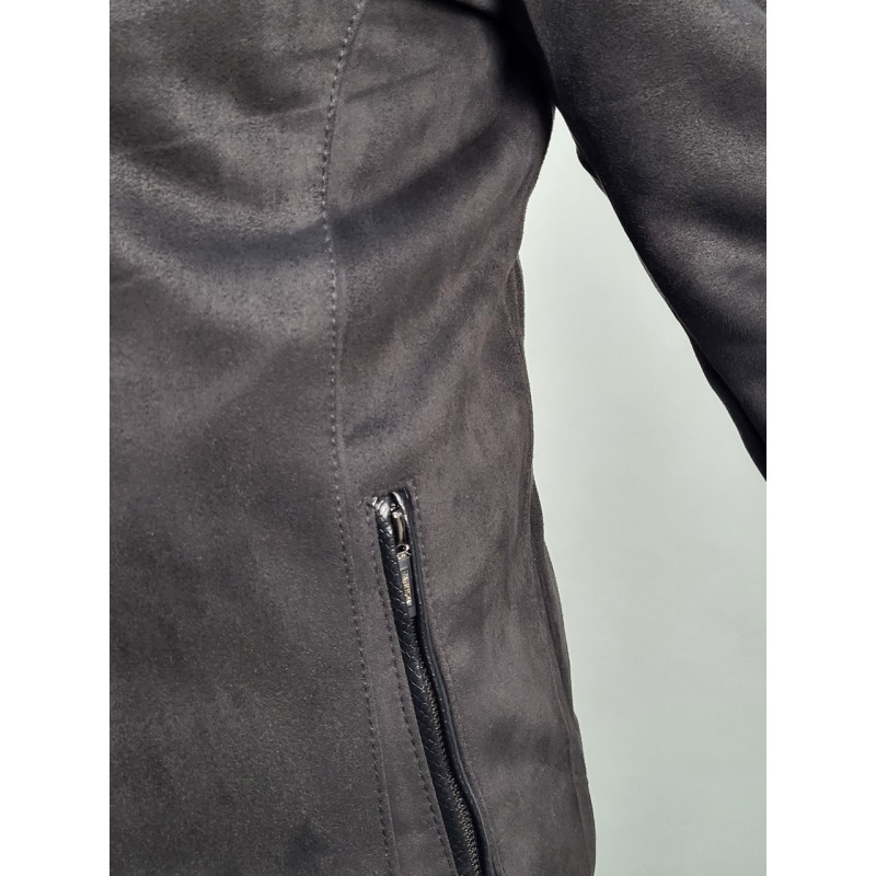 Куртка мужская замшевая 50-58 арт.844, Цвет Черный, Международный размер XXXL, Размер мужской одежды (RU) 54