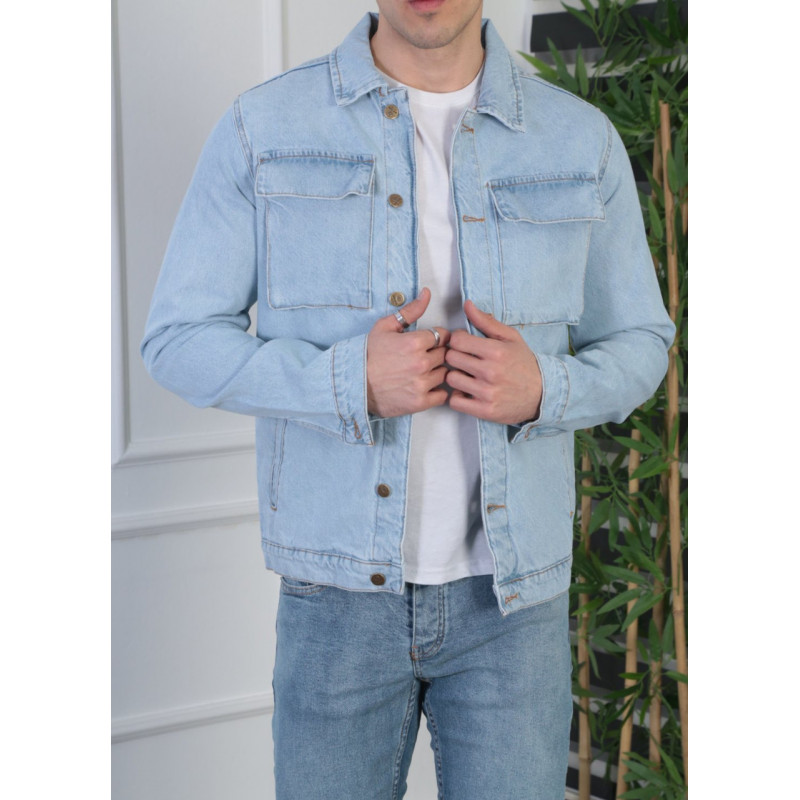 Куртка джинсовая JOHN LUCCA мужская  , Голубой, XXL