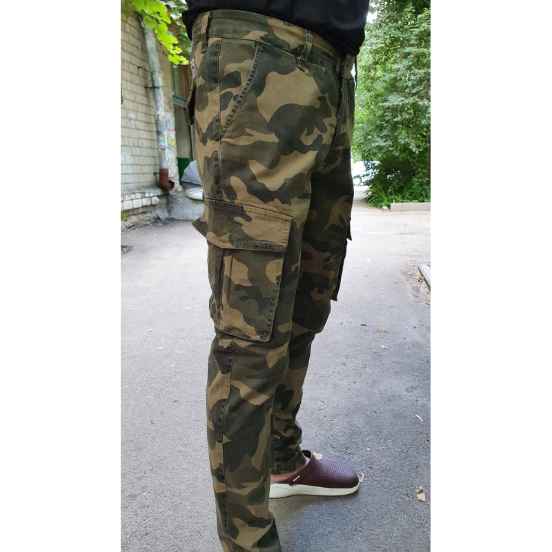 Брюки карго мужские LS коттоновые, 36, Серый