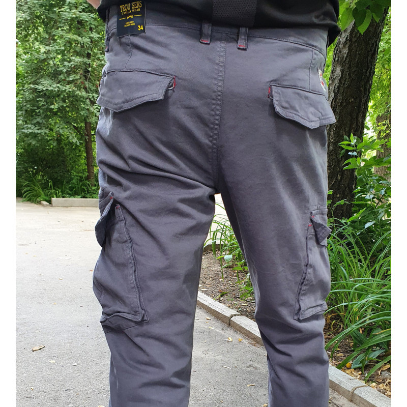 Брюки карго мужские LS коттоновые, 36, Камуфляж